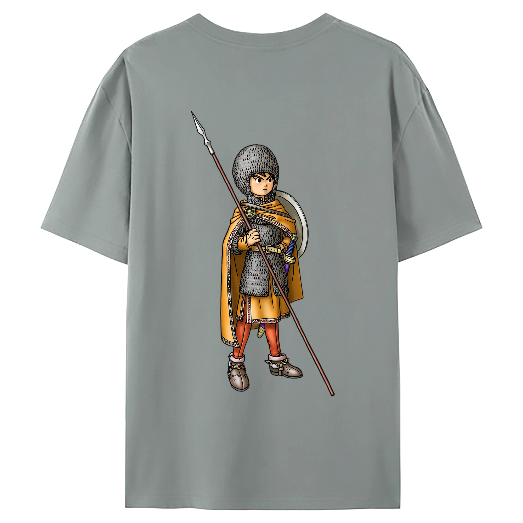 （画像用） ドラゴンクエスト Doragon Kuesuto Dragon Quest 綿100％ メンズ半袖Tシャツ（バックプリント） 通気性